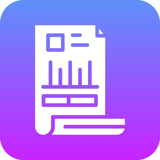 Ilustración del icono vectorial de la factura del conjunto de iconos comerciales