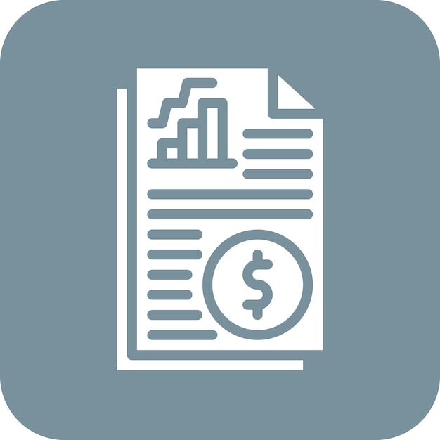 Ilustración del icono vectorial de la factura del conjunto de iconos de contabilidad