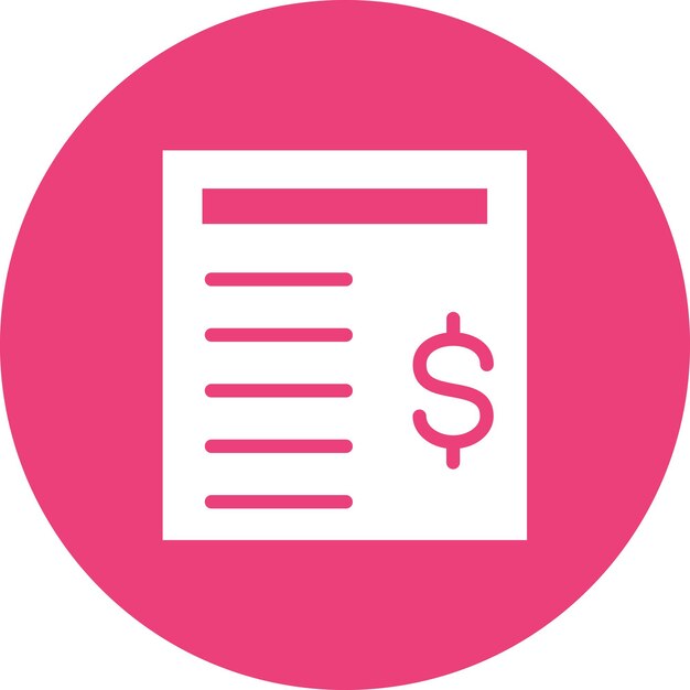 Ilustración del icono vectorial de la factura del conjunto de iconos de entrega y logística