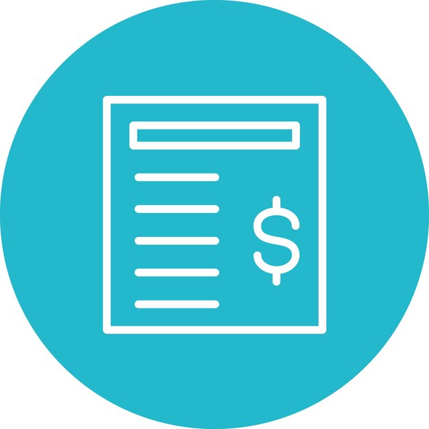 Ilustración del icono vectorial de la factura del conjunto de iconos de entrega y logística