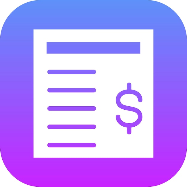 Ilustración del icono vectorial de la factura del conjunto de iconos de entrega y logística