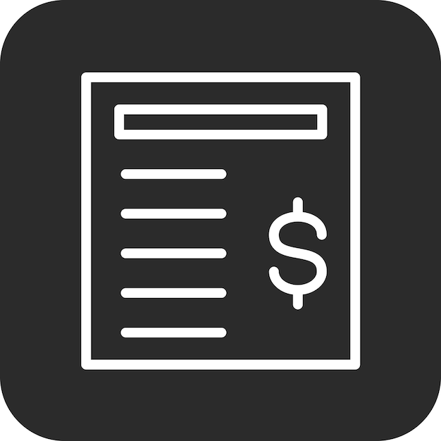 Ilustración del icono vectorial de la factura del conjunto de iconos de entrega y logística