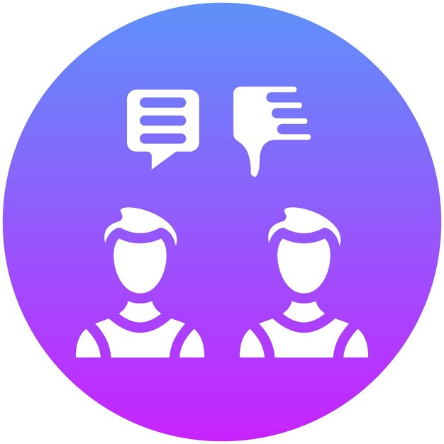 Ilustración del icono vectorial de falta de respeto del conjunto de iconos de Generation Gap