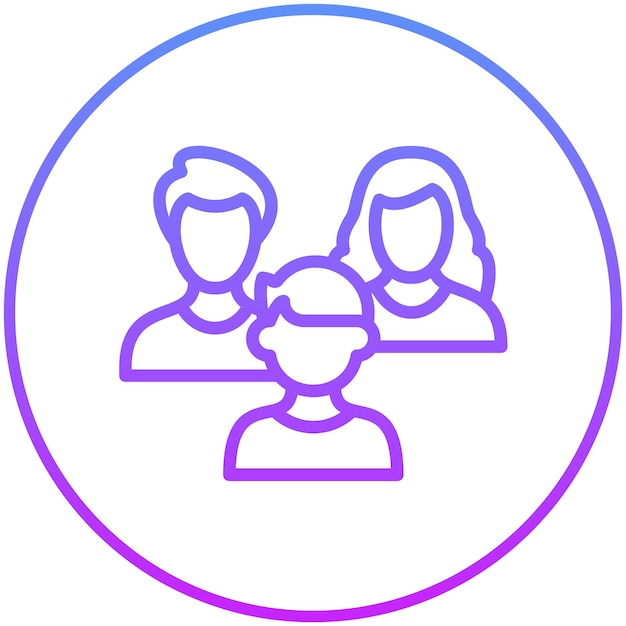 Ilustración del icono vectorial de la familia del conjunto de iconos de estilos de vida