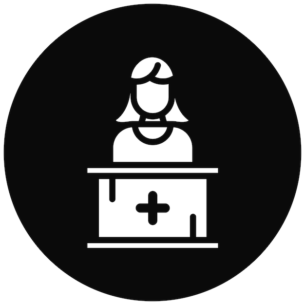 Ilustración del icono vectorial de la farmacia del conjunto de iconos de la farmacía