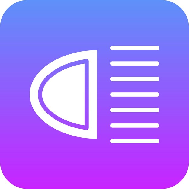 Ilustración del icono vectorial del faro del conjunto de iconos de reparación de automóviles