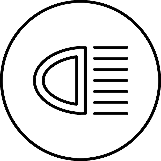 Ilustración del icono vectorial del faro del conjunto de iconos de reparación de automóviles