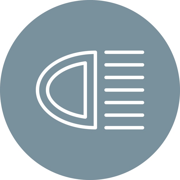 Ilustración del icono vectorial del faro del conjunto de iconos de reparación de automóviles