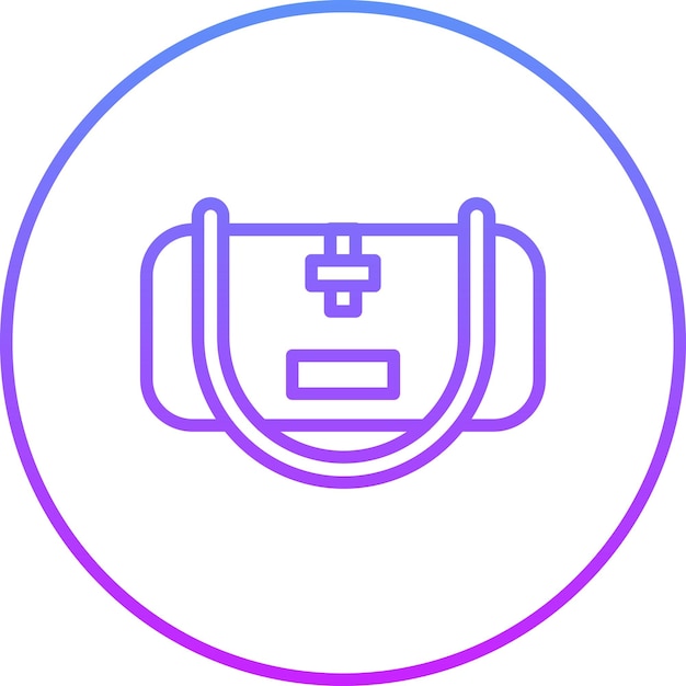 Ilustración del icono vectorial de Fashion Clutch del conjunto de iconos de ropa