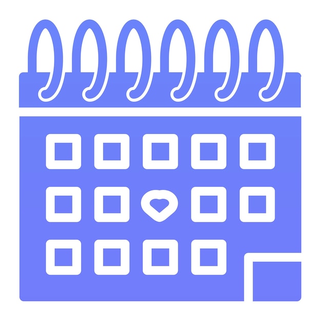 Ilustración del icono vectorial de la fecha de la boda del conjunto de iconos de la boda