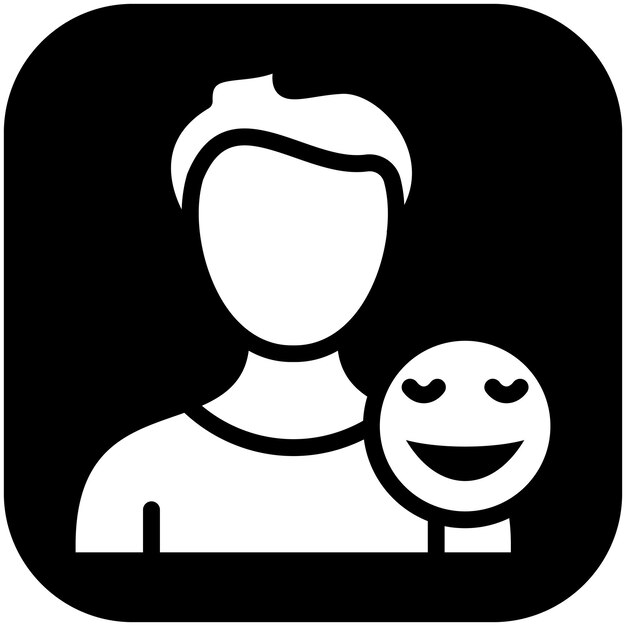 Ilustración del icono vectorial feliz del conjunto de iconos de estilos de vida