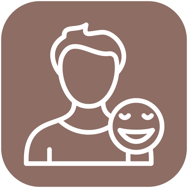 Ilustración del icono vectorial feliz del conjunto de iconos de estilos de vida