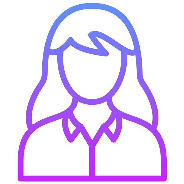 Ilustración del icono vectorial femenino del cliente del conjunto de iconos de Street Food