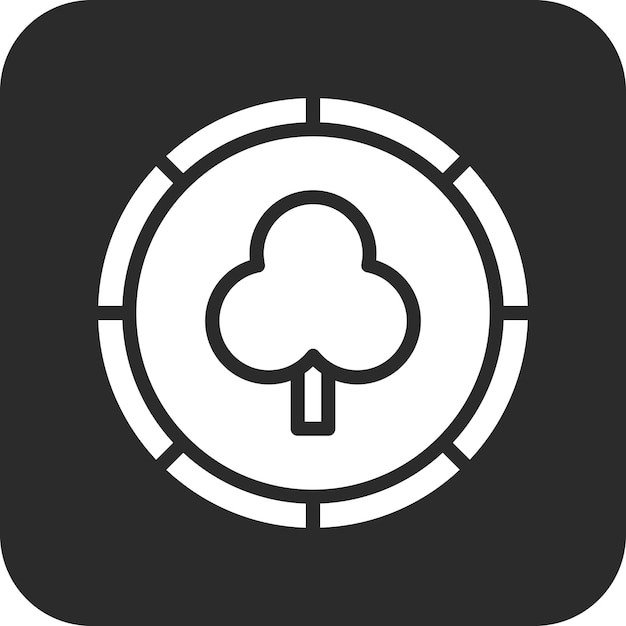 Ilustración del icono vectorial de fichas de póquer del conjunto de iconos de entretenimiento
