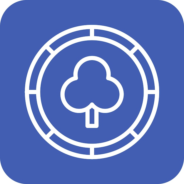 Ilustración del icono vectorial de fichas de póquer del conjunto de iconos de entretenimiento