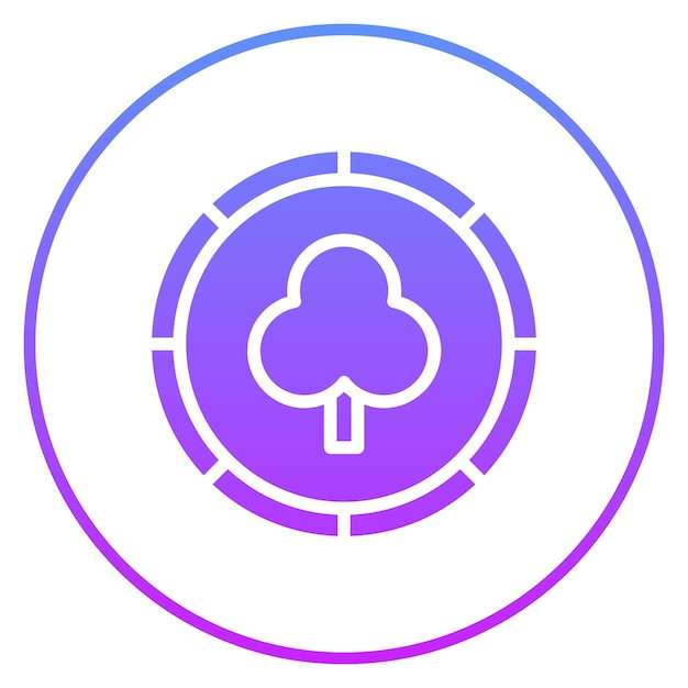 Ilustración del icono vectorial de fichas de póquer del conjunto de iconos de entretenimiento