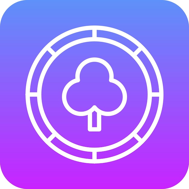Ilustración del icono vectorial de fichas de póquer del conjunto de iconos de entretenimiento