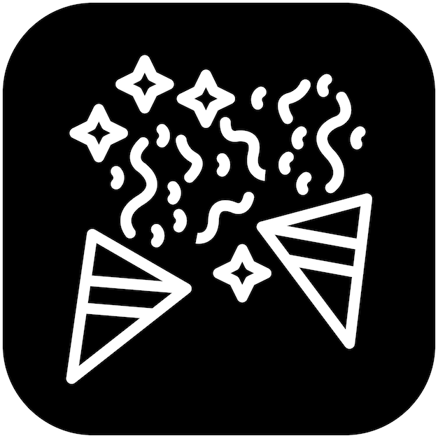 Ilustración del icono vectorial de la fiesta del conjunto de iconos de eventos de premios