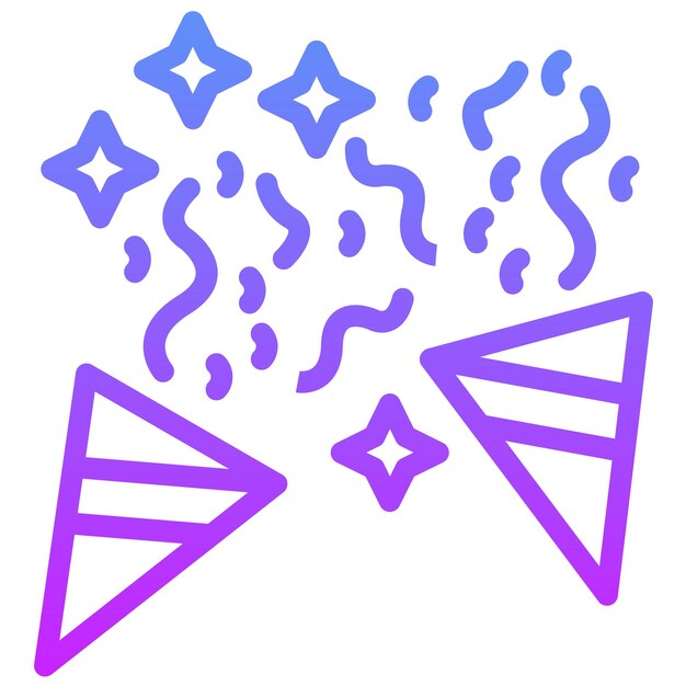 Ilustración del icono vectorial de la fiesta del conjunto de iconos de eventos de premios