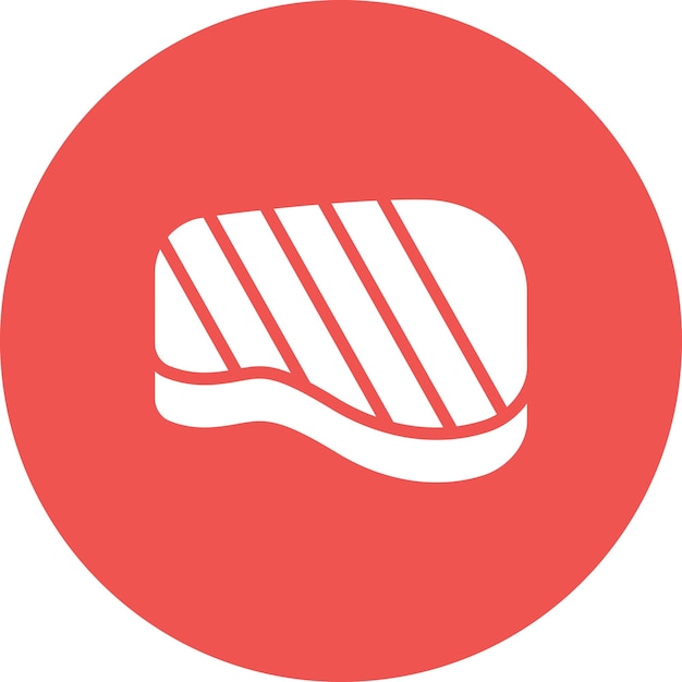 Ilustración del icono vectorial del filete del conjunto de iconos de la mañana y el desayuno