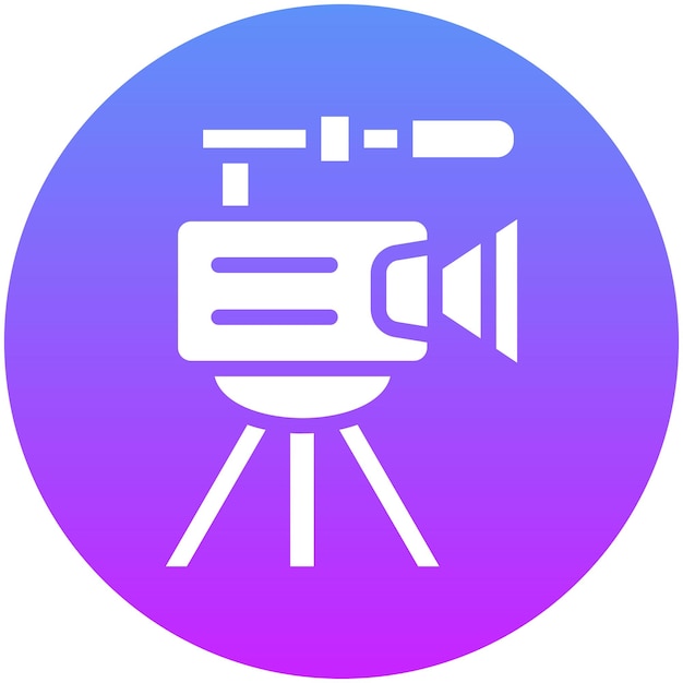 Ilustración del icono vectorial de filmación del conjunto de iconos de filmación