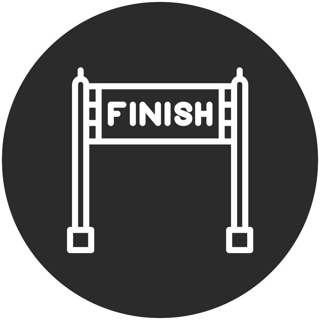 Ilustración del icono vectorial de fin de juego de los Juegos Olímpicos