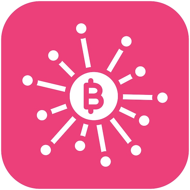 Ilustración del icono vectorial de finanzas descentralizadas del conjunto de iconos de criptomonedas
