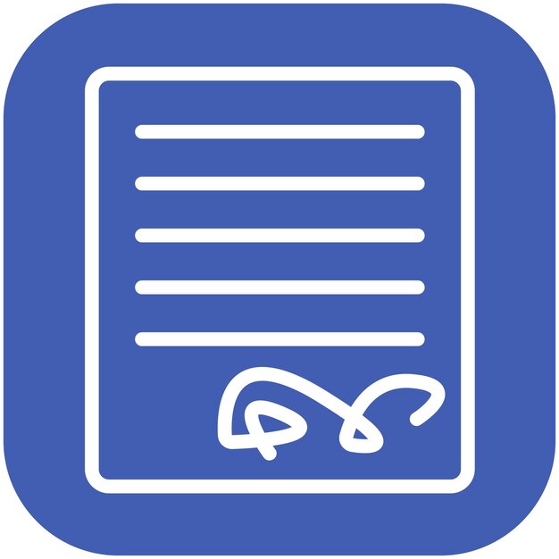Ilustración del icono vectorial de las firmas del conjunto de iconos de la economía empresarial