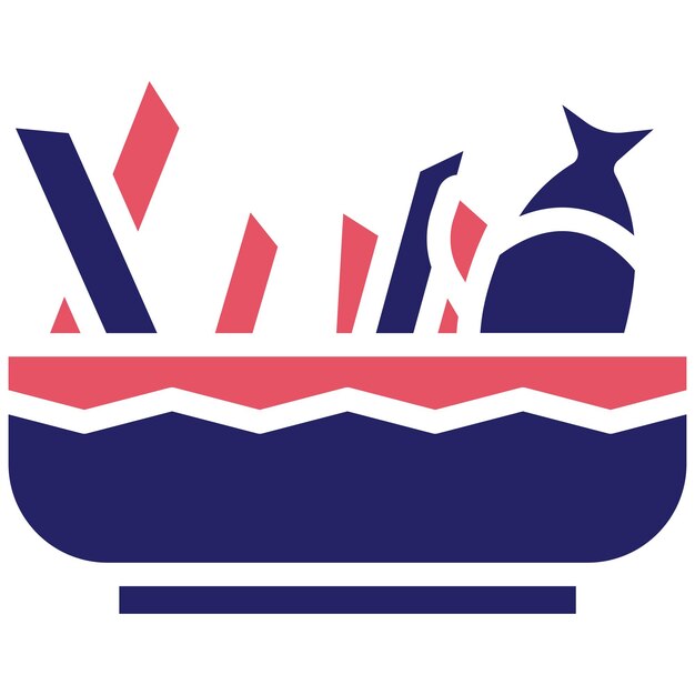 Ilustración del icono vectorial de Fish and Chips del conjunto de iconos de World Cuisine
