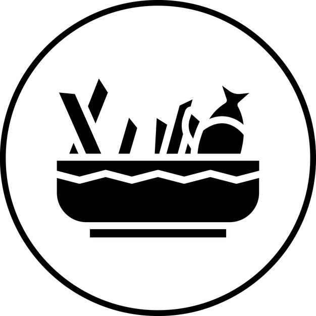 Ilustración del icono vectorial de Fish and Chips del conjunto de iconos de World Cuisine