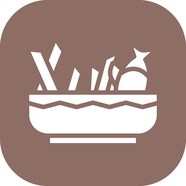 Ilustración del icono vectorial de Fish and Chips del conjunto de iconos de World Cuisine