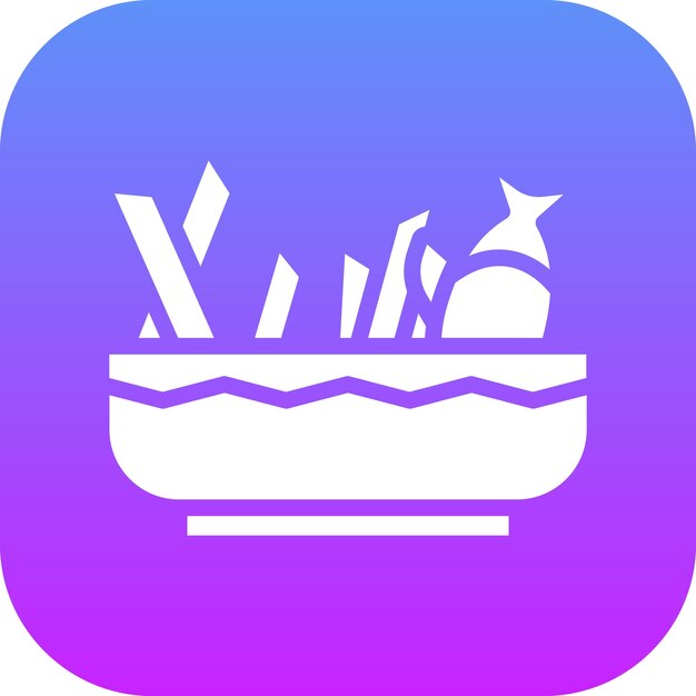 Ilustración del icono vectorial de Fish and Chips del conjunto de iconos de World Cuisine