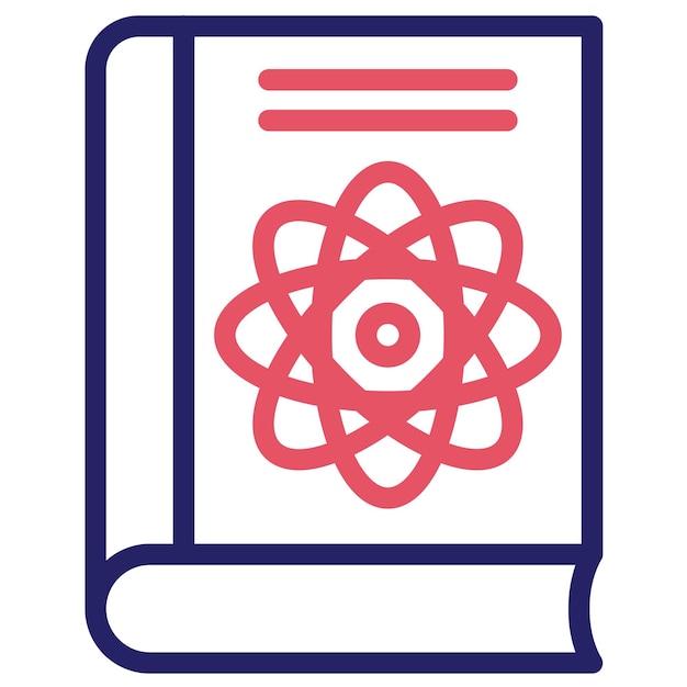 Ilustración del icono vectorial de física del conjunto de iconos de aprendizaje