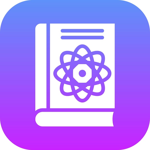 Ilustración del icono vectorial de física del conjunto de iconos de aprendizaje