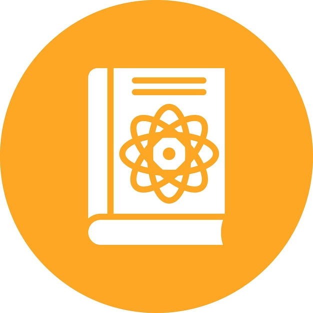 Ilustración del icono vectorial de física del conjunto de iconos de aprendizaje