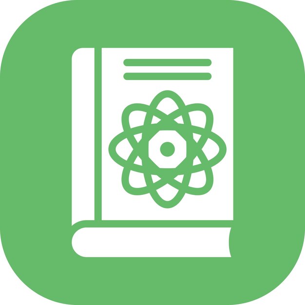Ilustración del icono vectorial de física del conjunto de iconos de aprendizaje