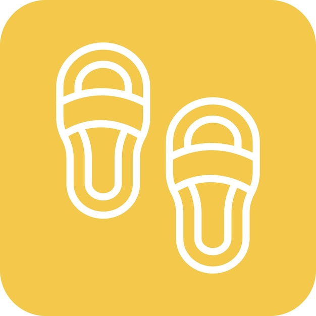 Ilustración de icono vectorial de flip flop del conjunto de iconos de moda