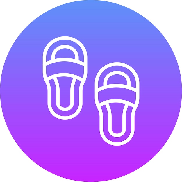 Ilustración de icono vectorial de flip flop del conjunto de iconos de moda
