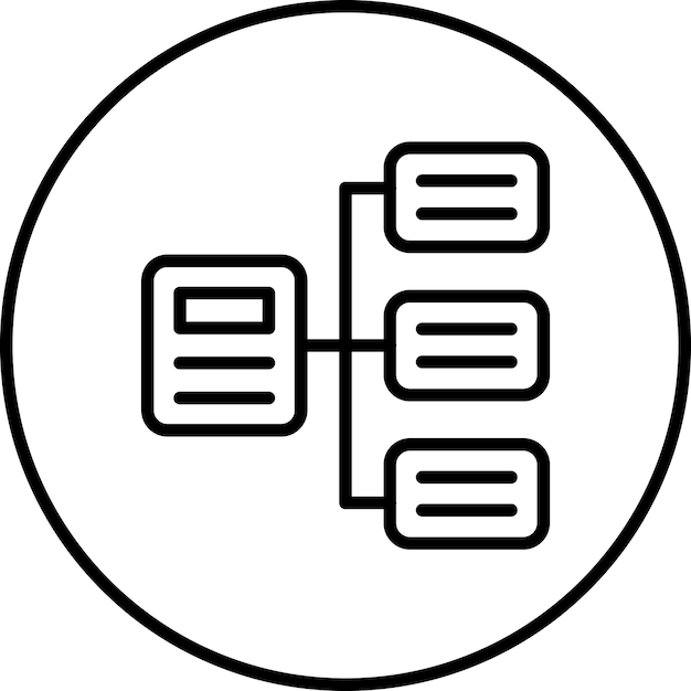 Ilustración del icono vectorial del flujo de trabajo del conjunto de iconos de codificación y desarrollo