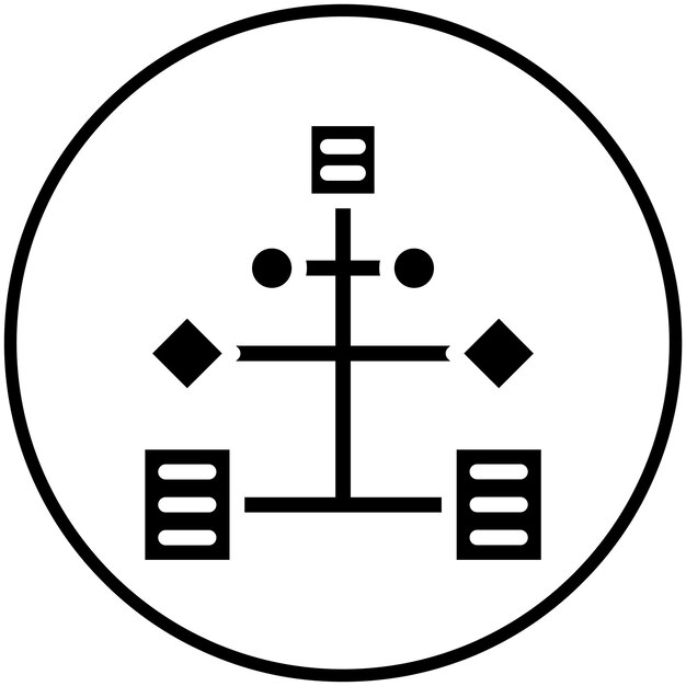 Ilustración del icono vectorial del flujo de trabajo del conjunto de iconos de trabajo desde el hogar