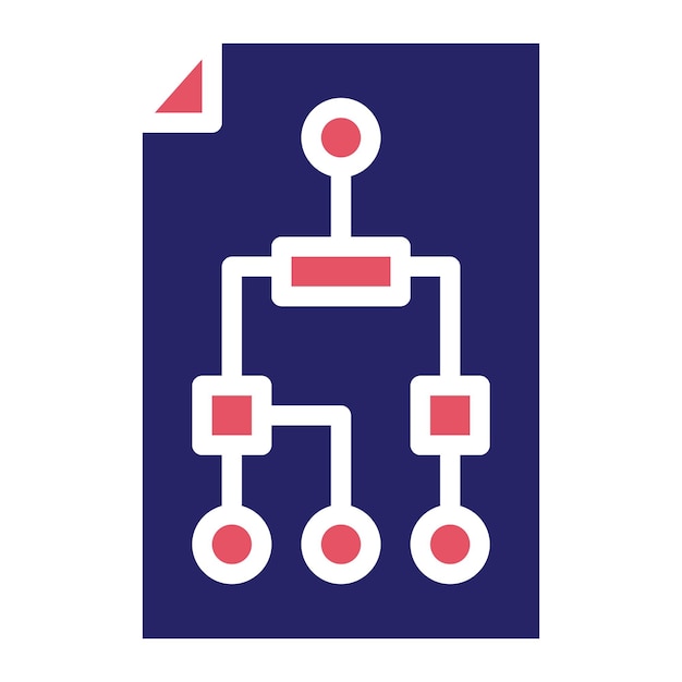 Ilustración del icono vectorial del flujo de trabajo del icono de inicio de negocio