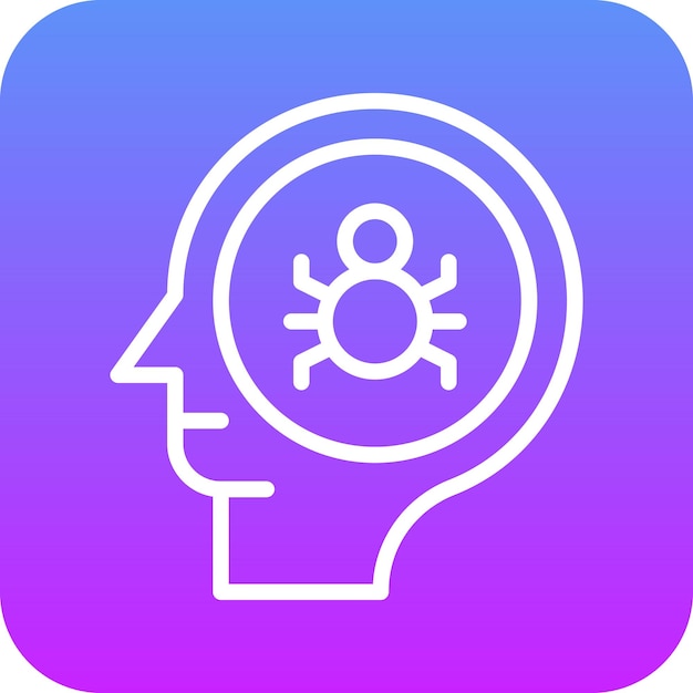 Ilustración del icono vectorial de la fobia del conjunto de iconos de salud mental