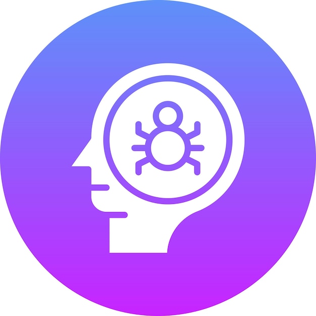 Ilustración del icono vectorial de la fobia del conjunto de iconos de salud mental