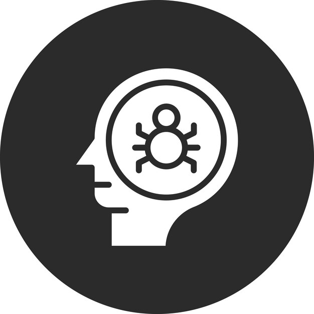 Ilustración del icono vectorial de la fobia del conjunto de iconos de salud mental