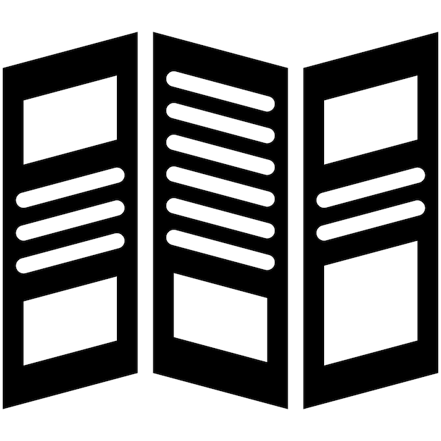 Ilustración del icono vectorial del folleto del conjunto de iconos de eventos de premios