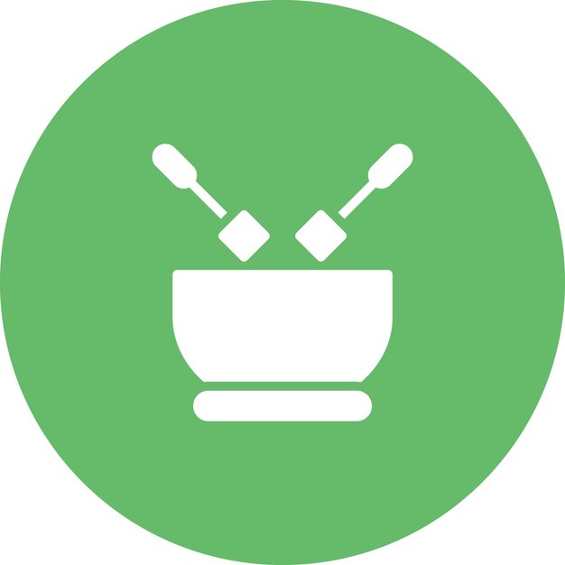 Ilustración del icono vectorial de fondue del conjunto de iconos de dulces y dulces