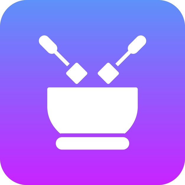 Ilustración del icono vectorial de fondue del conjunto de iconos de dulces y dulces