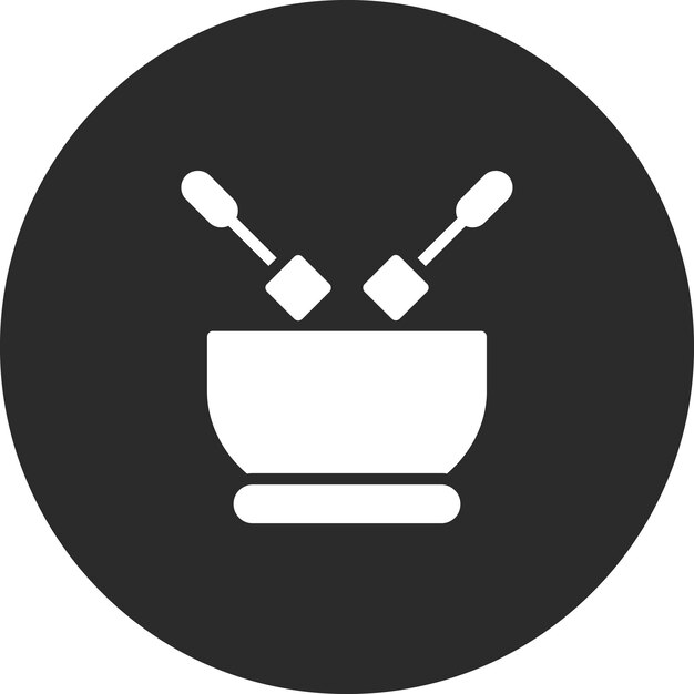 Ilustración del icono vectorial de fondue del conjunto de iconos de dulces y dulces