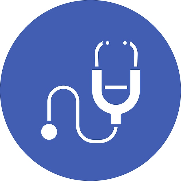 Ilustración del icono vectorial del fonendoscopio del conjunto de iconos de educación