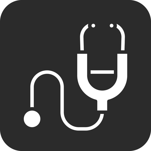 Ilustración del icono vectorial del fonendoscopio del conjunto de iconos de educación